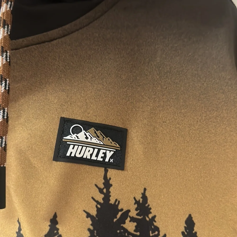 *HP* HURLEY EVERGREEN BURRRITO ANORAK: BLACK/BROWN: NEW WITH TAGS: SIZE XXL
